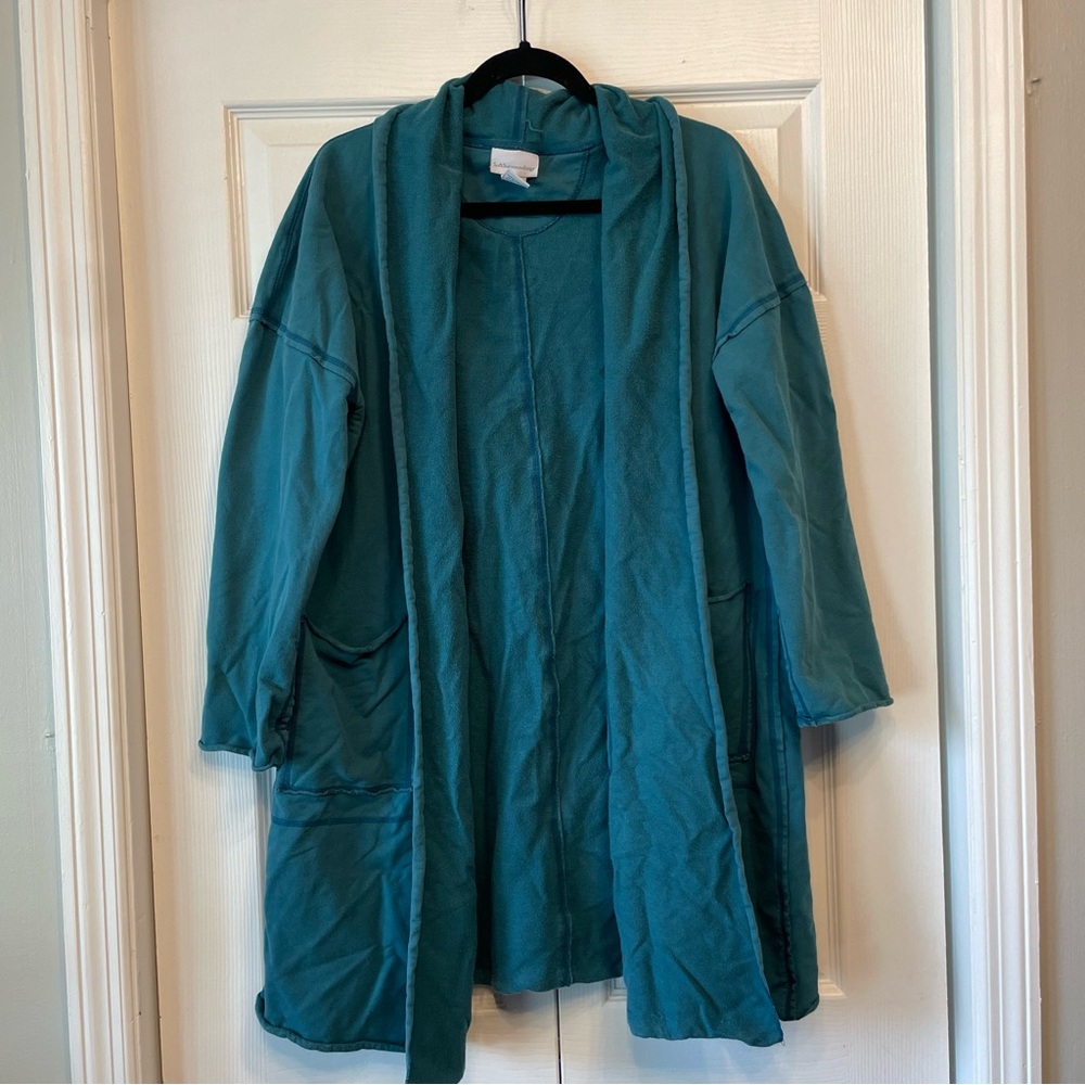 Soft Surroundings Teal Cape Jacket